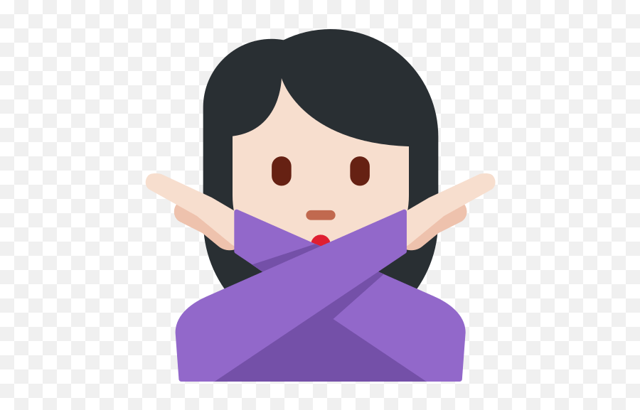 Emoji With Light Skin Tone Meaning - Gesture,Girl Crossing Arms Emoji