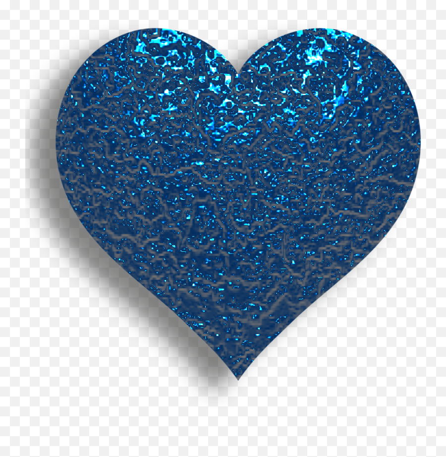 Download B I Love Heart With All My Heart Happy - Blue Glitter Heart Png Emoji,B Emoji