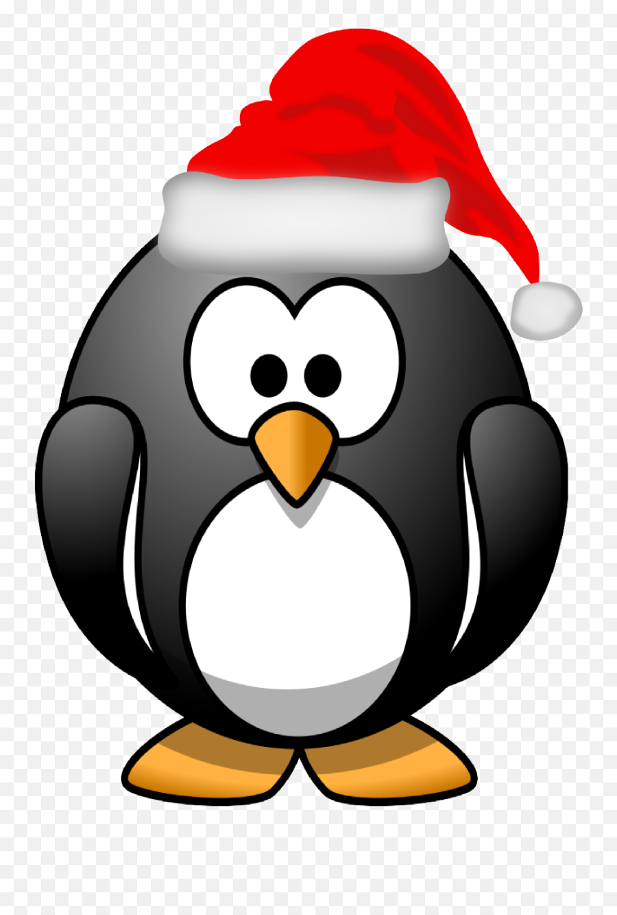 Owl Clipart Santa Claus Svg Penguin Funny - Transparent Christmas Penguin Clipart Emoji,Reindeer Emoji Copy And Paste