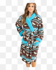 Horse Fair Isle Womenu0027s Bathrobe Emoji,Girls Emoji Bathrobe