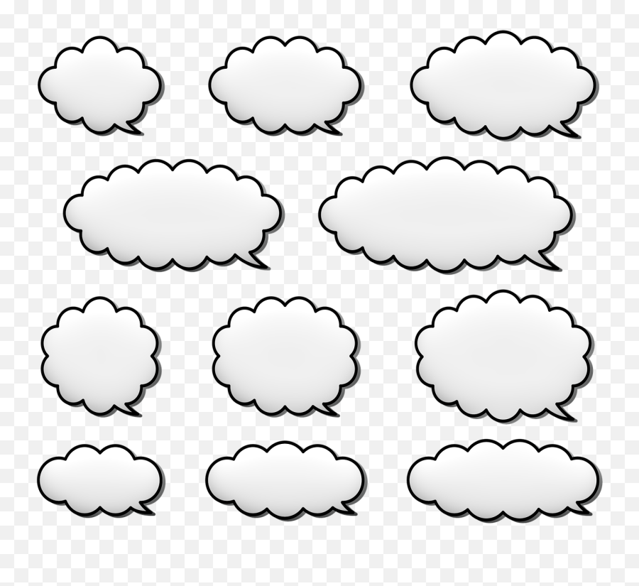 Speech Bubbles Comic - Free Image On Pixabay Dot Emoji,Talking Emoji Commercial