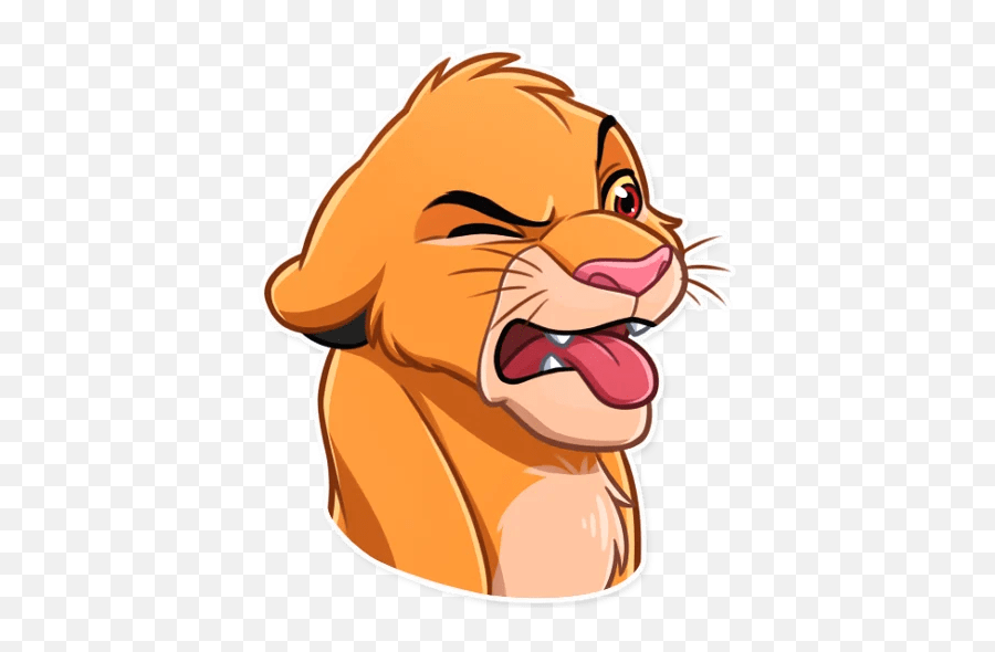 Simba Sticker Emoji,Lion Emoji