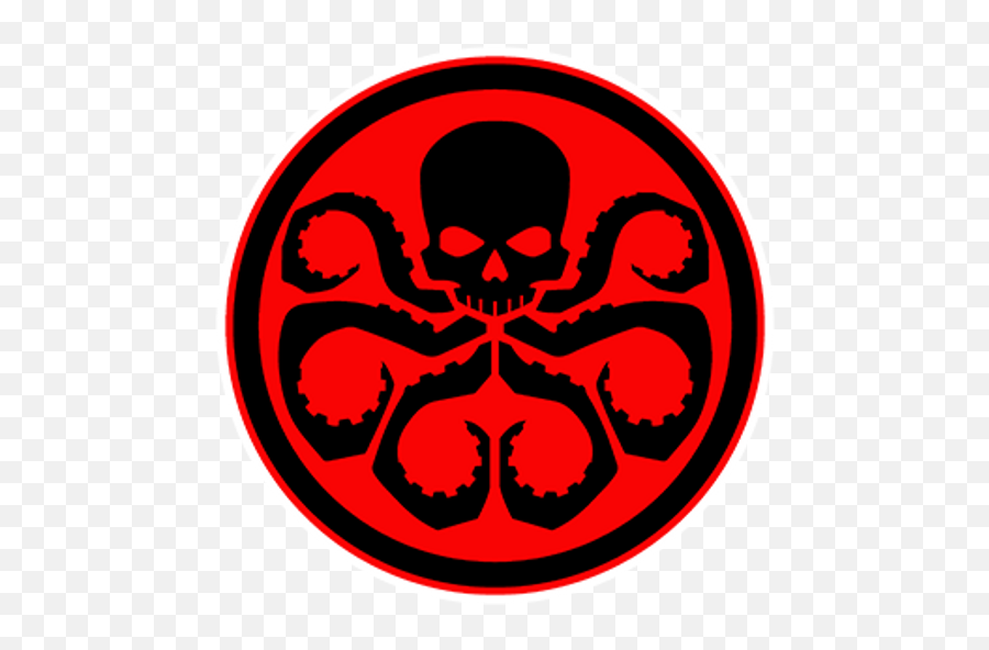 Marvel Hydra Logo Sticker - Sticker Mania Hydra Red Skull Logo Emoji,Marvel Emoji