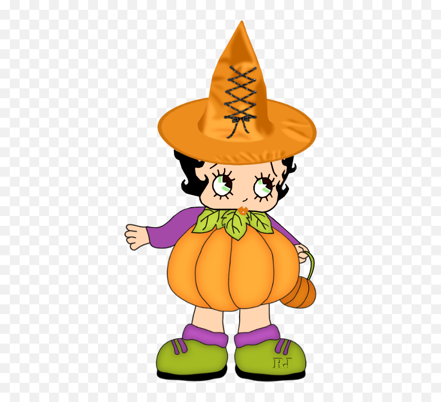 Cute Bb Betty Boop Halloween Pumpkin Images Betty Boop - Betty Boop And Pumpkin Png Emoji,Emoji Blitz Lightning Bolt