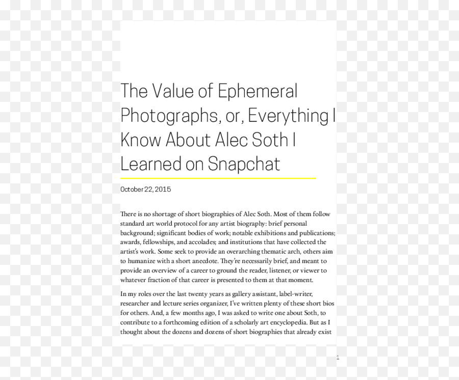 Pdf The Value Of Ephemeral Photographs Or Everything I - Document Emoji,Move Emoji Snapchat