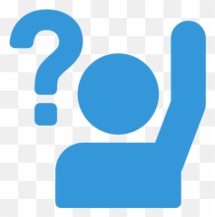 Question - Raise Hand Icon Blue Emoji,Raise Your Hand Emoji