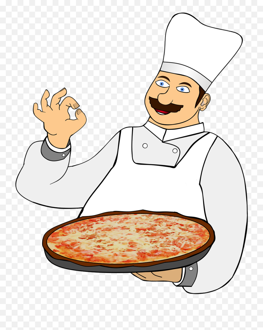 Cook Vector Pizza - Pizza Chef Transparent Full Size Png Pizza Maker Png Emoji,Chef Emoji