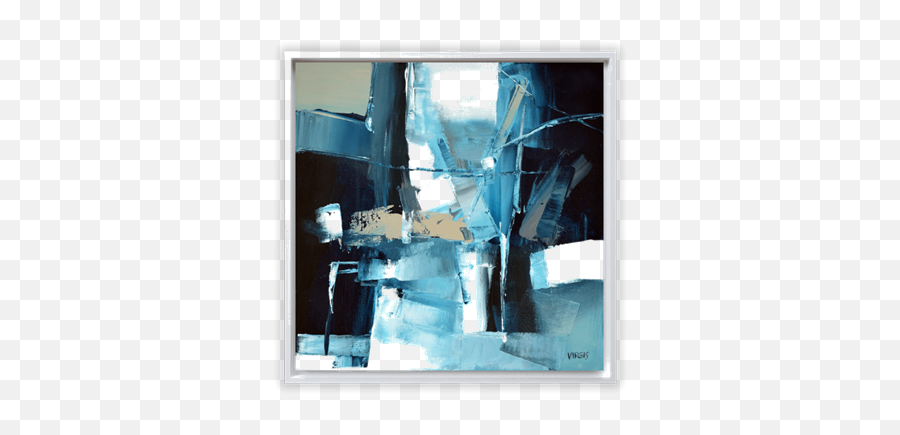 Large Paintings Approaching Shadows - Picture Frame Emoji,Abstract Art Showing Emotion