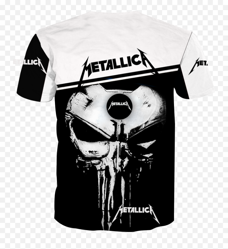 Metallica Punisher Skull Full All Over Print V1426 U2013 Amazing - Spunisher Print Hoodies Emoji,What The Emojis Fangles And Demons