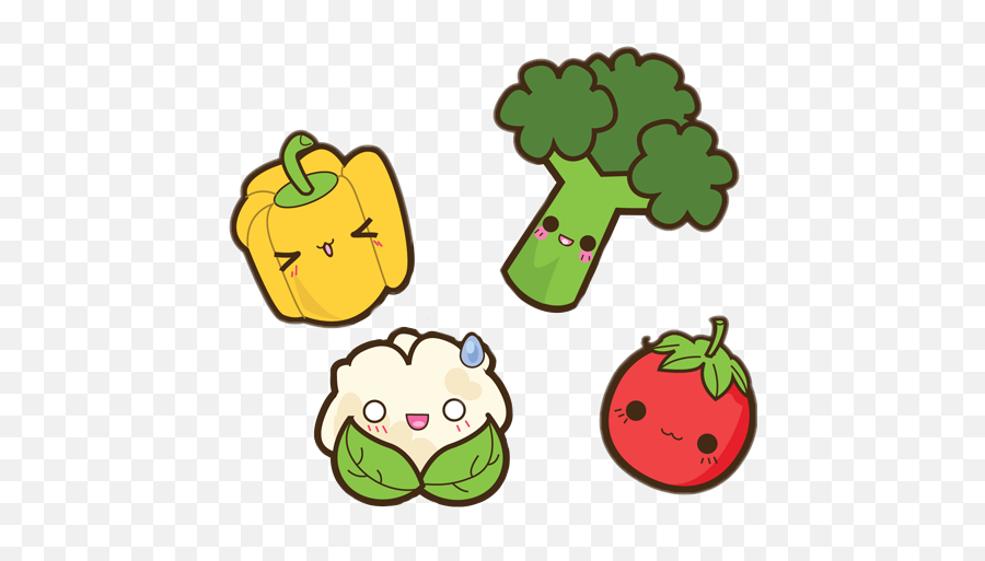 Veggies Kawaii Vegetables Sticker By Coldangel - Vegetables Picsart Emoji,Veggie Emojis