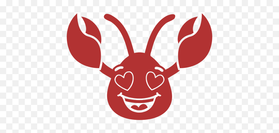 Crawfish Enamoured Head Muzzle Flat - Happy Emoji,Crawfish Emojis