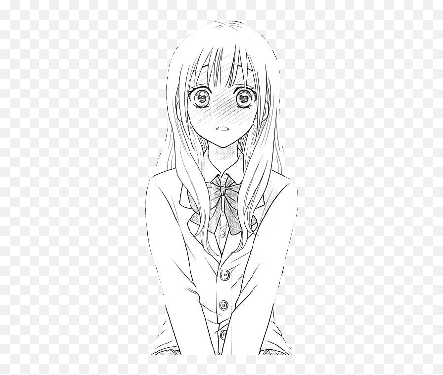 Images Of Blushing Anime Girl Aesthetic - Anime Girl White Aesthetics Emoji,Scary Anime Emoji