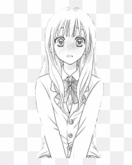 Images Of Blushing Anime Girl Aesthetic - Anime Girl White Aesthetics Emoji,Scary Anime Emoji