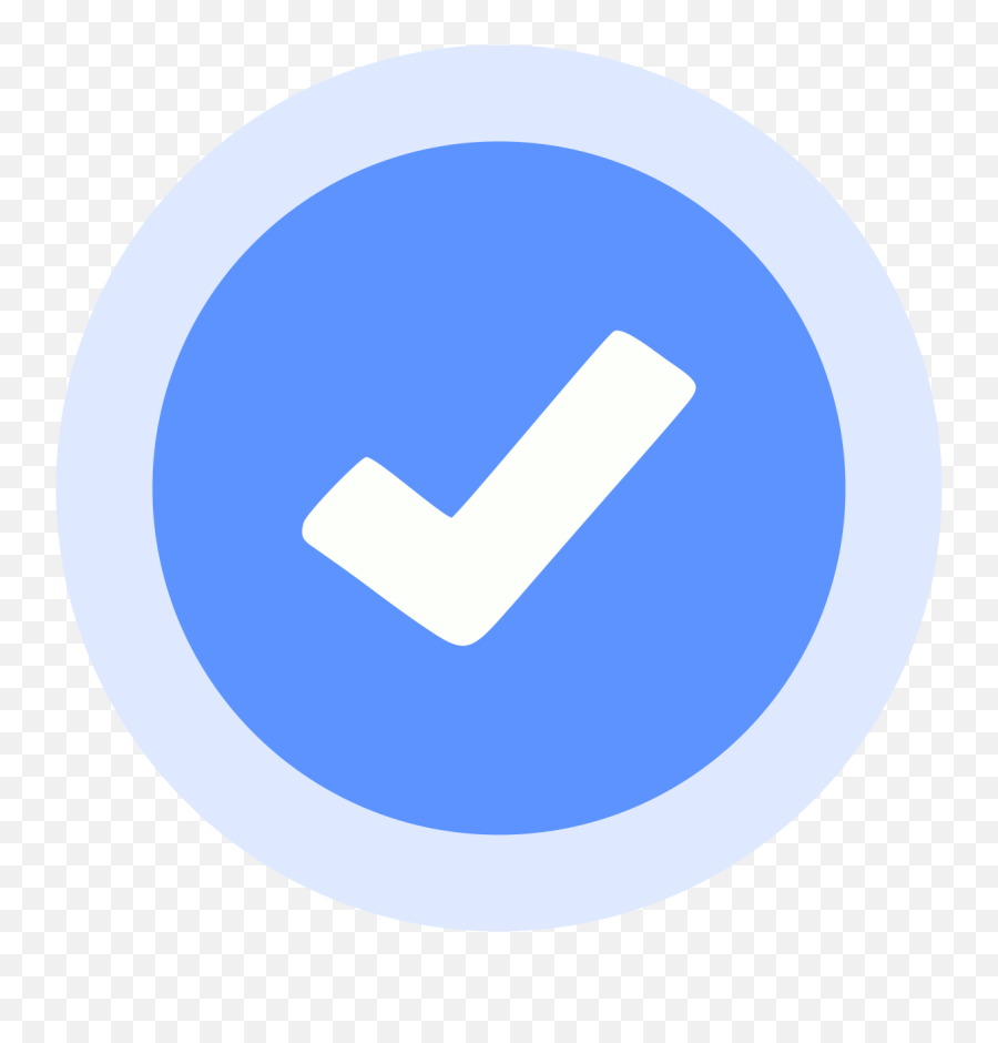 Check Emoji Check Mark Button Social Media Blue - Blue Facebook Verification,Emoji