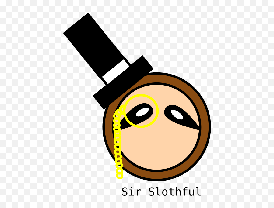 Sir Slothful Clip Art At Clkercom - Vector Clip Art Online Happy Emoji,Top Hat And Monocle Emoticon