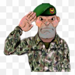 Svv Sticker - Smock Windproof Dpm Emoji,Military Salute Emoji