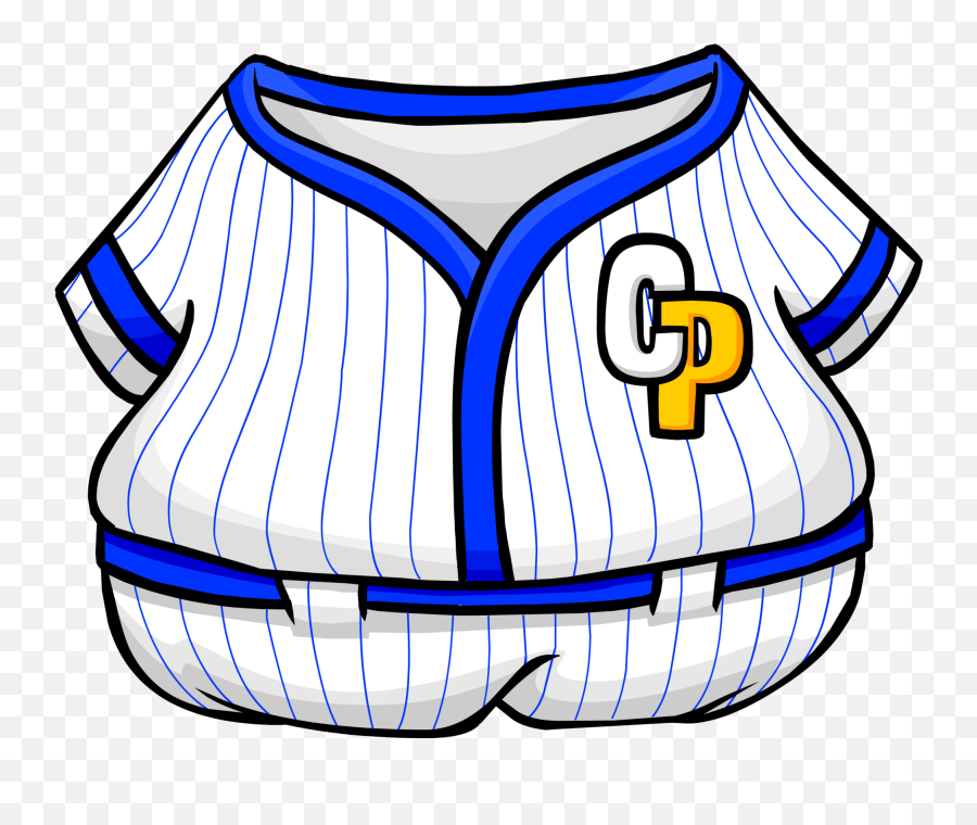 Blue Baseball Uniform - Club Penguin Baseball Emoji,Oasis Emojis Cpps