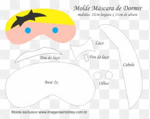 Maravilhas Molde Feltro E Eva - Molde Mascara De Dormir Princesa Emoji,Moldes Emoticons Feltro