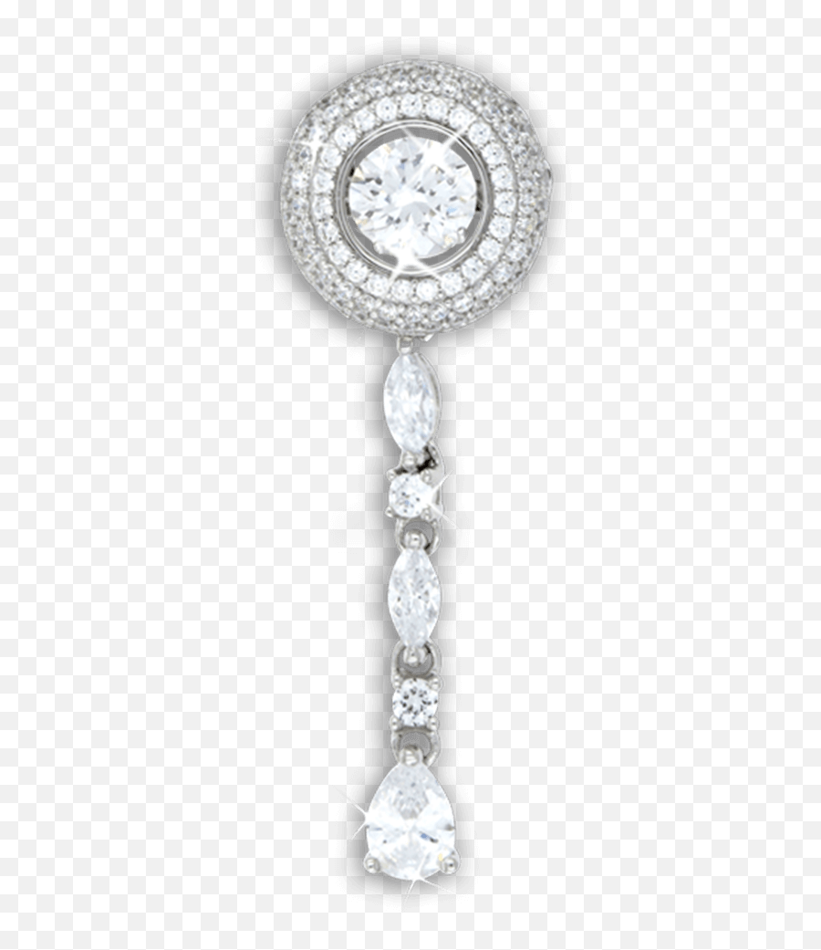 Classic Accented Halo With Removable Drop Pendant Emoji,Emotions Swarovski Zirconia Necklace