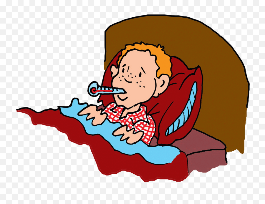 Sick Clipart Temperature Sick - Cartoon Having A Fever Emoji,Temperature Emoji