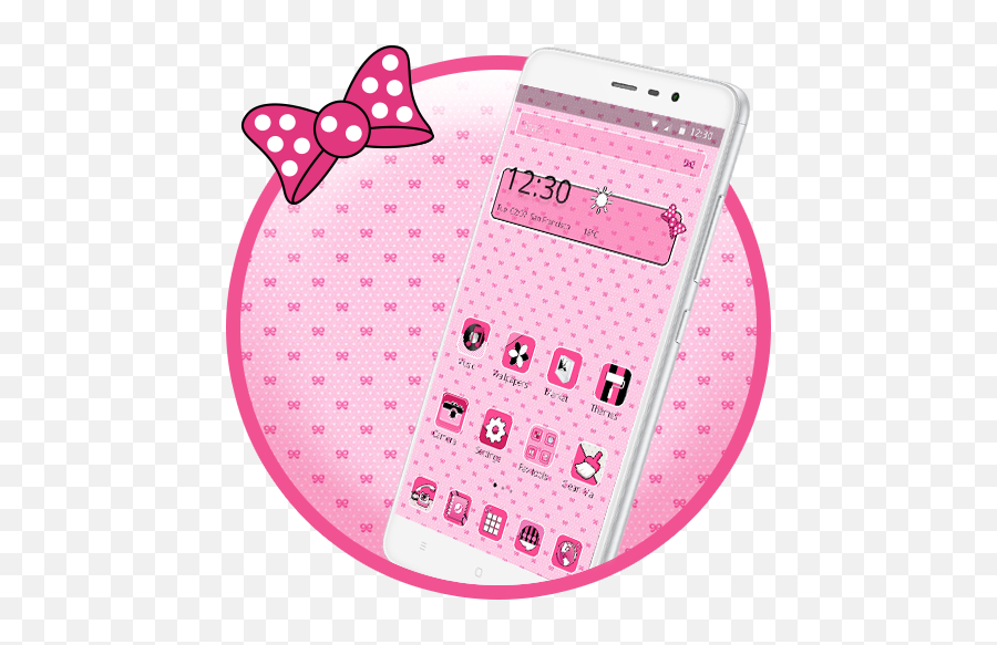 Beautiful Pink Polka Theme Aplikacije Na Google Playu Emoji,Andriod Sad Emoji Png