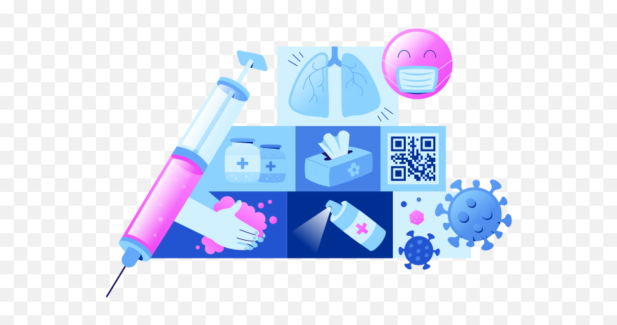 Covid - 19 Vaccination Illustration In Png Svg Emoji,Face With Hand Over Mouth Emoji Svg