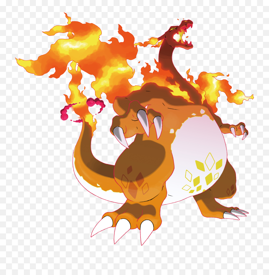 Gigantamax Charizard Render - Pokemon Gigantamax Charizard Emoji,Charizard Emoji