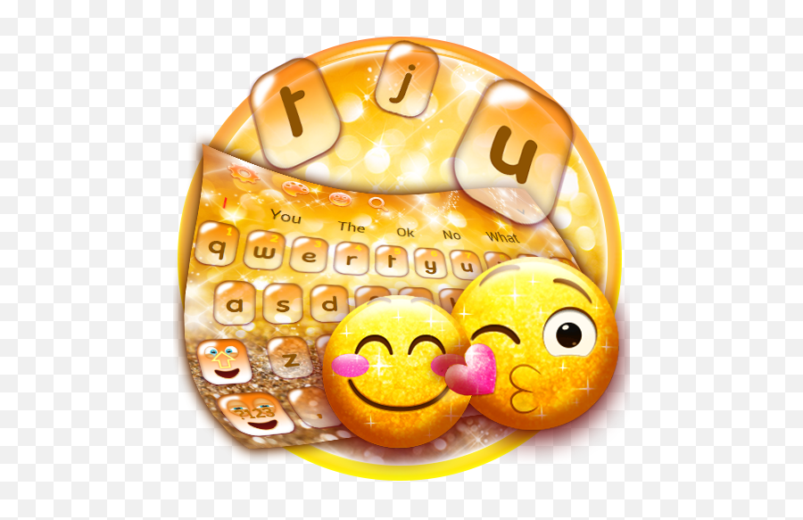 Glitter Emoji Keyboard - Happy,I Miss You Emoji