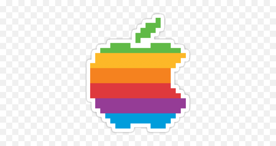 Apple Stickers And T - Shirts U2014 Devstickers 8 Bit Apple Logo Emoji,Apple Logo Emoji