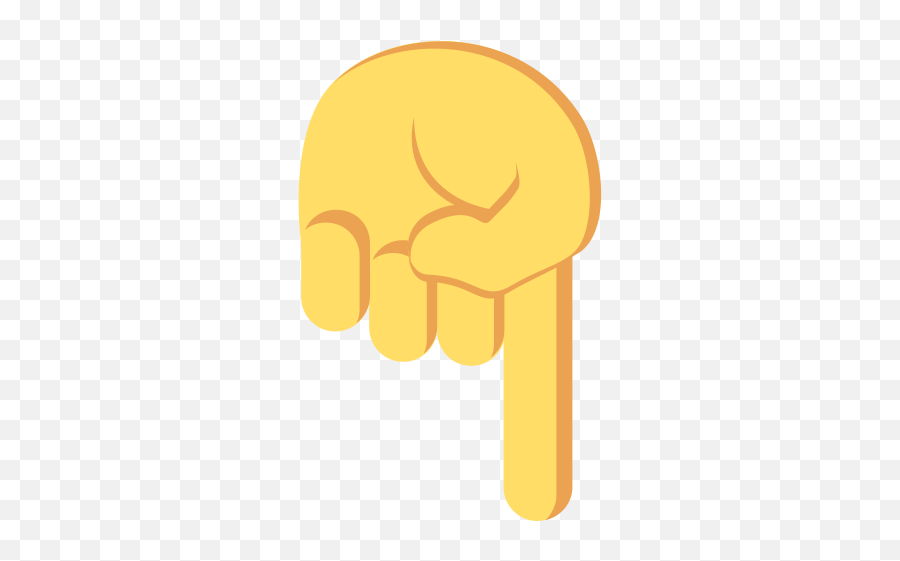 Índice De Mano Izquierda Blanco Abajo Emoji Imagen Grande - Fist,Emoji De Mano