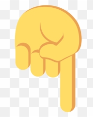 Índice De Mano Izquierda Blanco Abajo Emoji Imagen Grande - Fist,Emoji De Mano