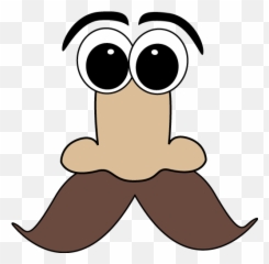 Cartoon Nose And Mustache Clip Art - Cartoon For Nose Mouth And Eyes Emoji,Handlebar Mustache Emoji