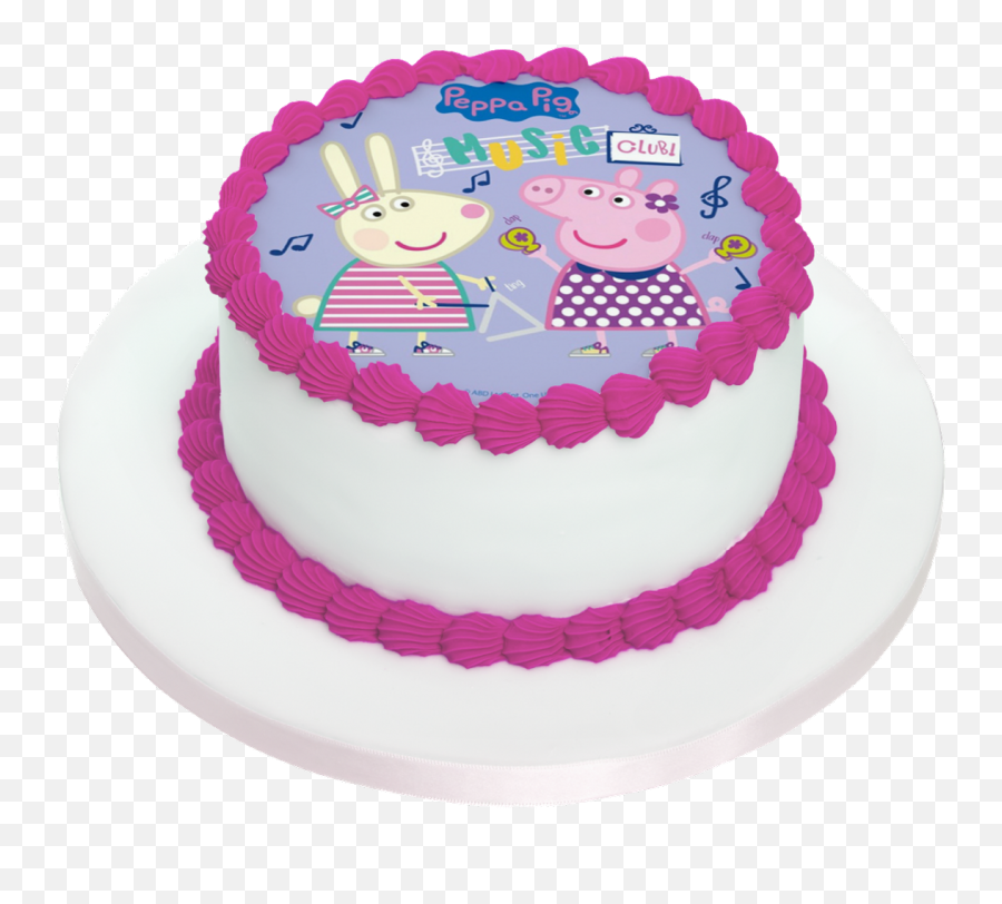 Peppa Gris Kakebilde 2 20 Cm - Peppa Gris Kake Emoji,Emoji Kake