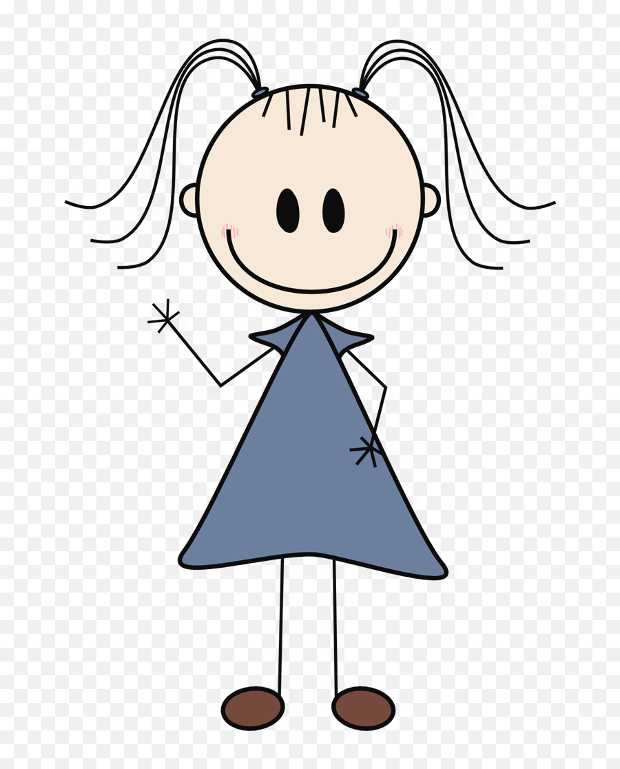 Cartoon Girl Stick Figure - Cartoon Stick Girl Emoji,Animated Stick Figure Emoticons