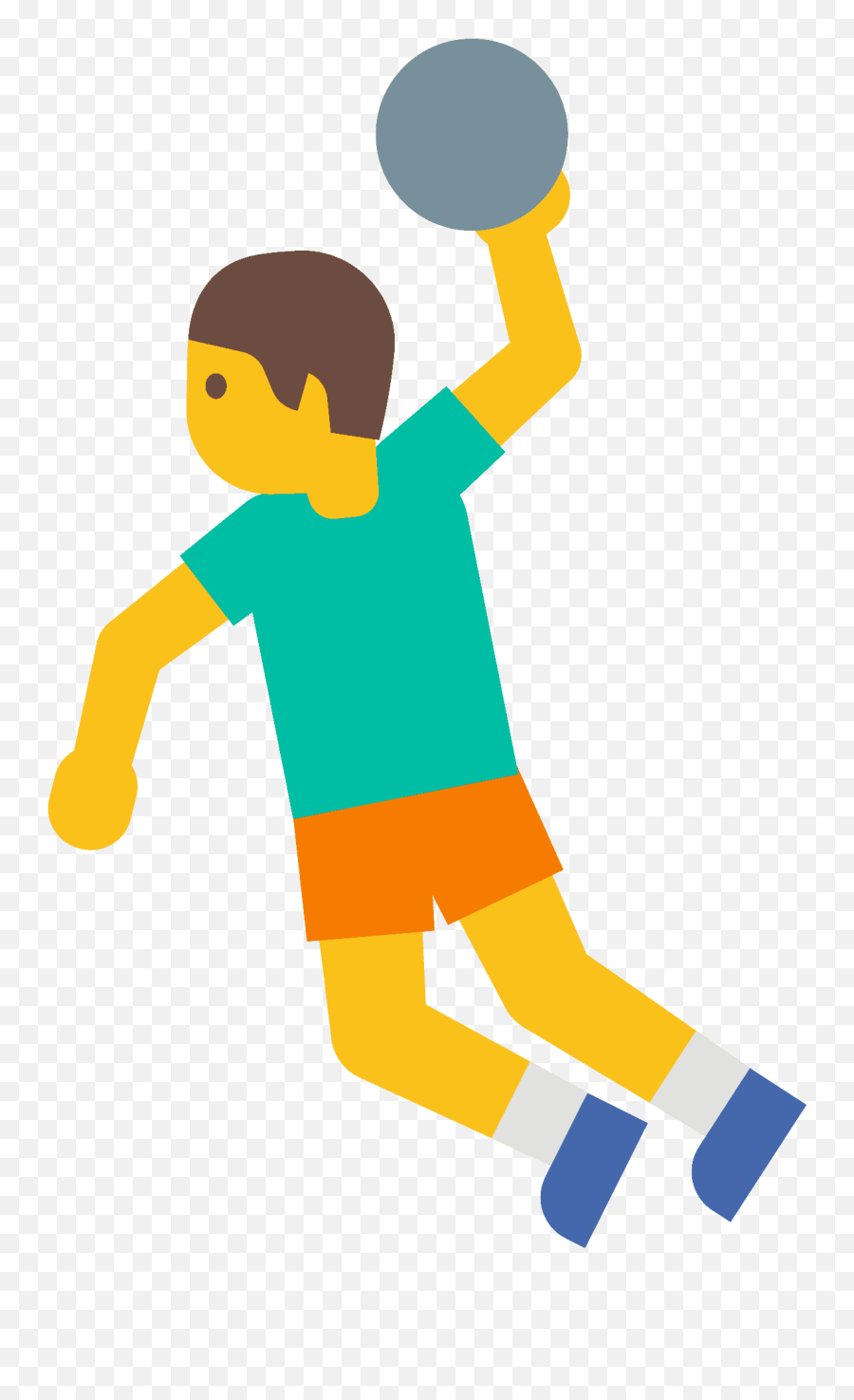 Man Playing Handball Emoji Clipart - Emoji,Throwing The Finger Emoji