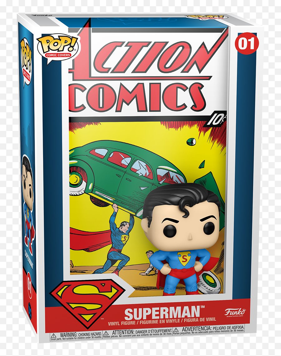 Ff Vinyl Comic Cover - Funko Pop Superman Action Comics Emoji,Vinyl Toy + Change Emotions