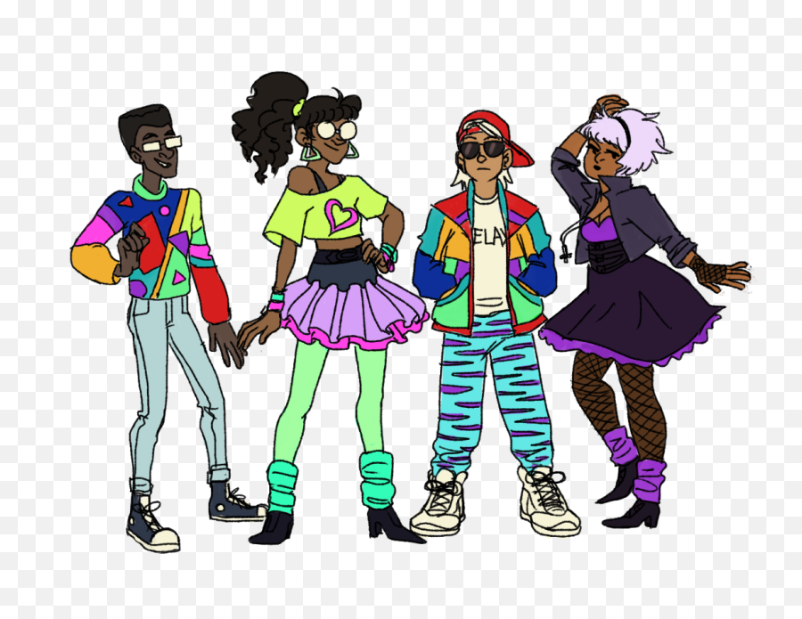 80s Fashion Clipart - Homestuck 80s Emoji,Rapper Letter Emojis