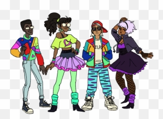 80s Fashion Clipart - Homestuck 80s Emoji,Rapper Letter Emojis