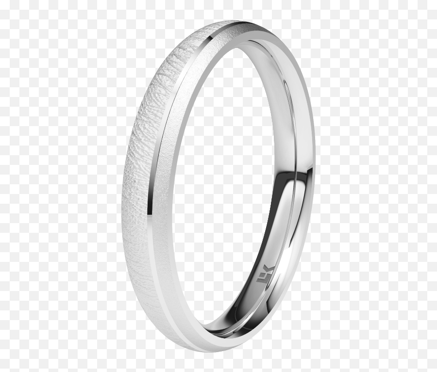 Alianza De Oro Blanco De 9k 3mm - Wedding Ring Emoji,Emojis Boda Novios Anillo