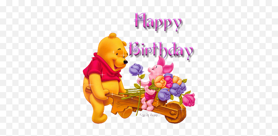 Birthday - Happy Birthday Winnie The Pooh Emoji,Emoticons With Gold Grill Gif