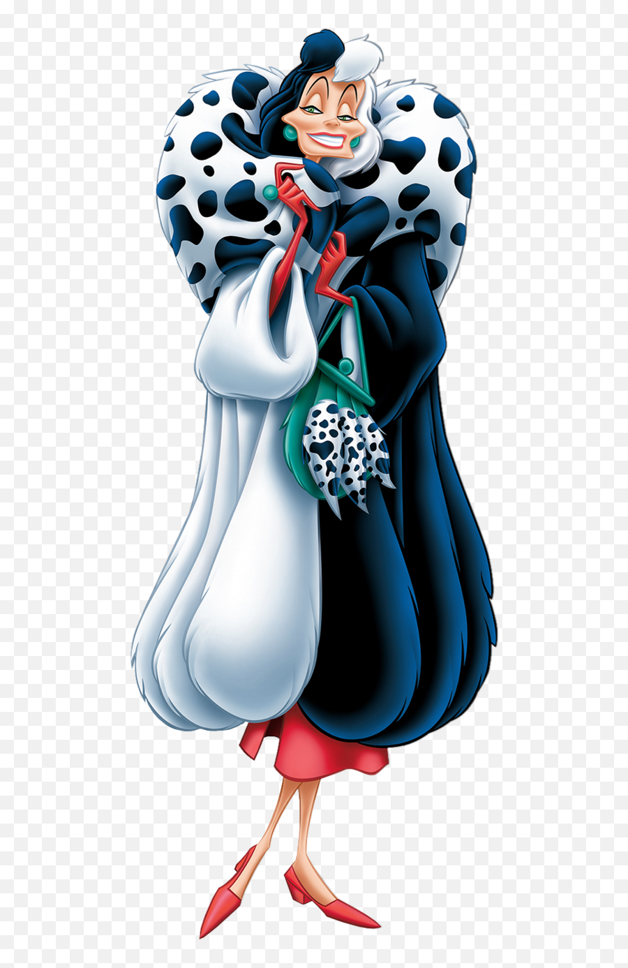 Cruella De Vil Disney Villains Clipart - Cruella De Vil 101 Dalmatians Cartoon Emoji,Disney Emoji Blitz Villains