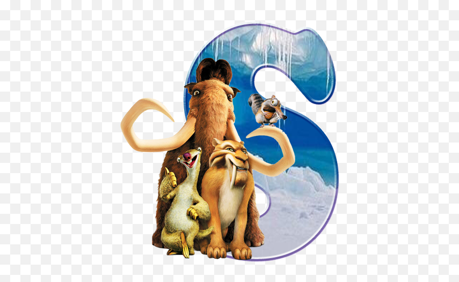 Alfabeto De Ice Age En El Hielo - Oh My Alfabetos Ice Age Japanese Poster Emoji,Bizcochos Con Decoraciones De Emojis