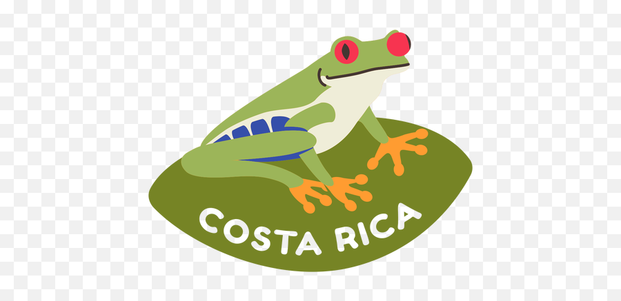 Costa Rica Frog Flat - Tree Frog Emoji,Animated Costa Rica Flag Emojis