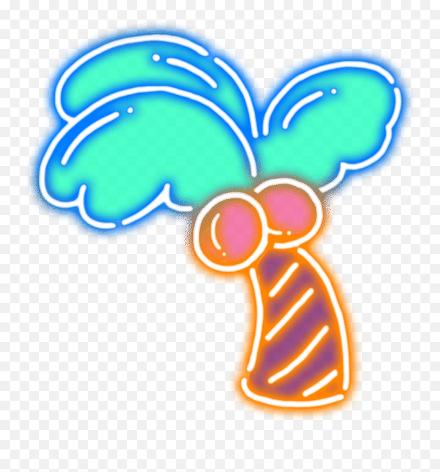 Neon Palm Ftestickers Stickers Autocollants Smile Pegat - Stickers Neon De Snapchat Png Emoji,Palm Sunday Emoji