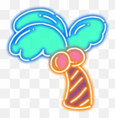 Neon Palm Ftestickers Stickers Autocollants Smile Pegat - Stickers Neon De Snapchat Png Emoji,Palm Sunday Emoji