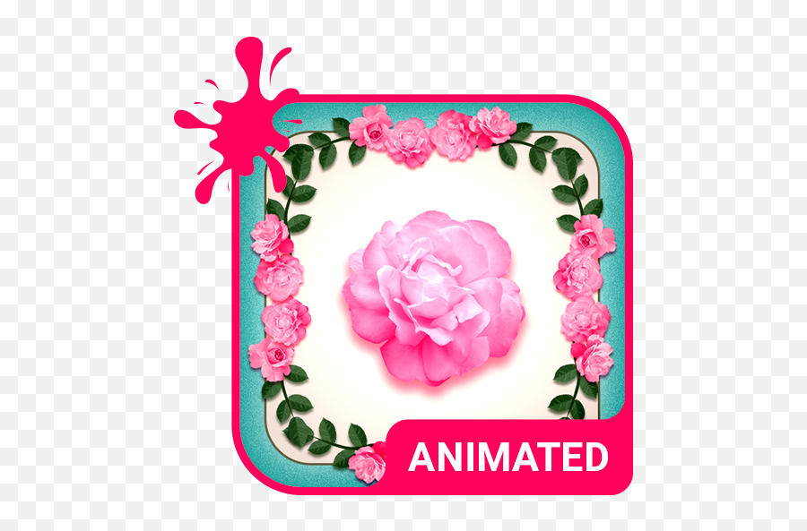 Pink Roses Animated Keyboard Live Wallpaper U2013 Apps On - Emoji,Flowers Animated Emoticons