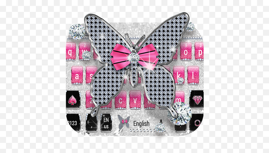 Fancy Pink Diamond Butterfly Shining - Bow Emoji,Diamon Emoji