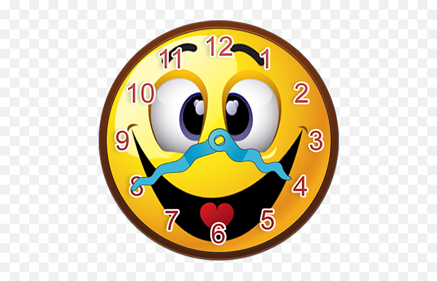 Smiley Face Clock Widget - Clock With Smiley Face Emoji,Glare Emoticon