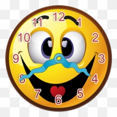 Smiley Face Clock Widget - Clock With Smiley Face Emoji,Glare Emoticon