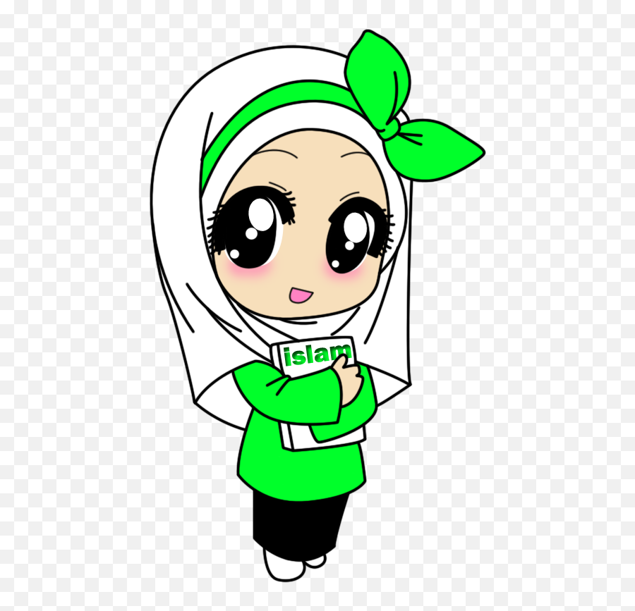 Cute Muslim Girl Clipart - Png4u Emoji,Emoticon Love Hitam